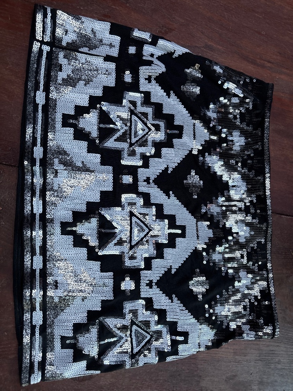 Express sequined skirt, size medium. Aztec design